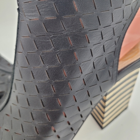 House of Harlow 1960 Women's Black Rilie Open Toe Leather Booties Size EU 36 - Picture 2 of 14